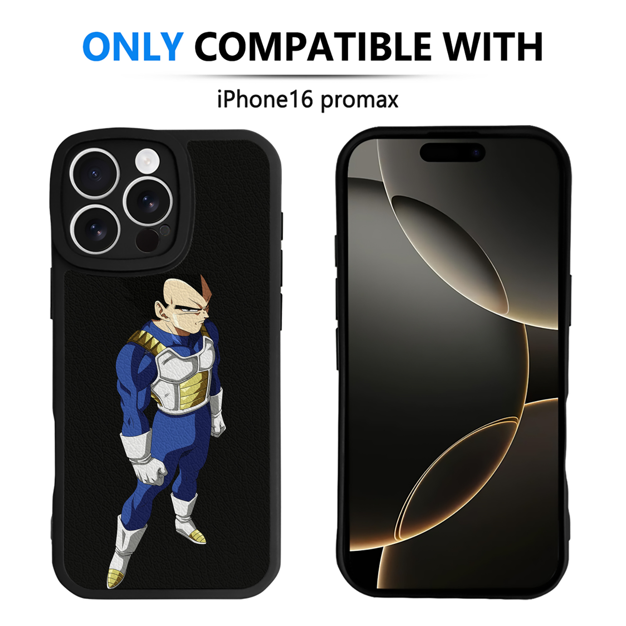 （画像用） ドラゴンボール ベジータ四世（Bejīta Yonsei）DRAGON BALL Vegeta IV 【iPhone 16シリーズ対応】シリコンスマホケース（レザー調） 材質：シリコン
